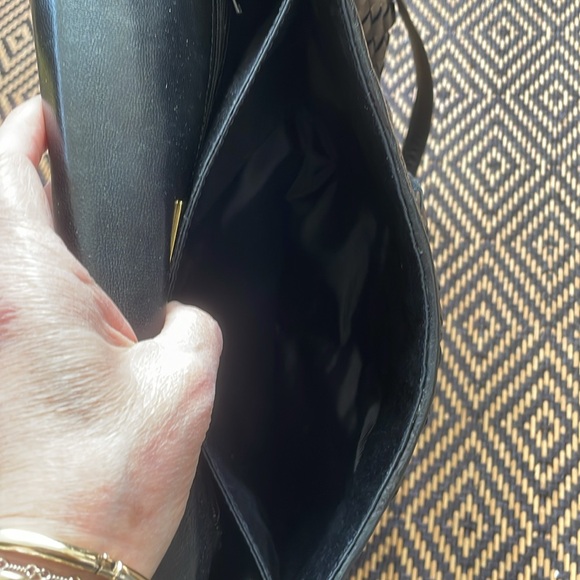 Vintage Y2K  BALLY Black Woven lambskin Leather Bag with gold tone hardware - Picture 14 of 16